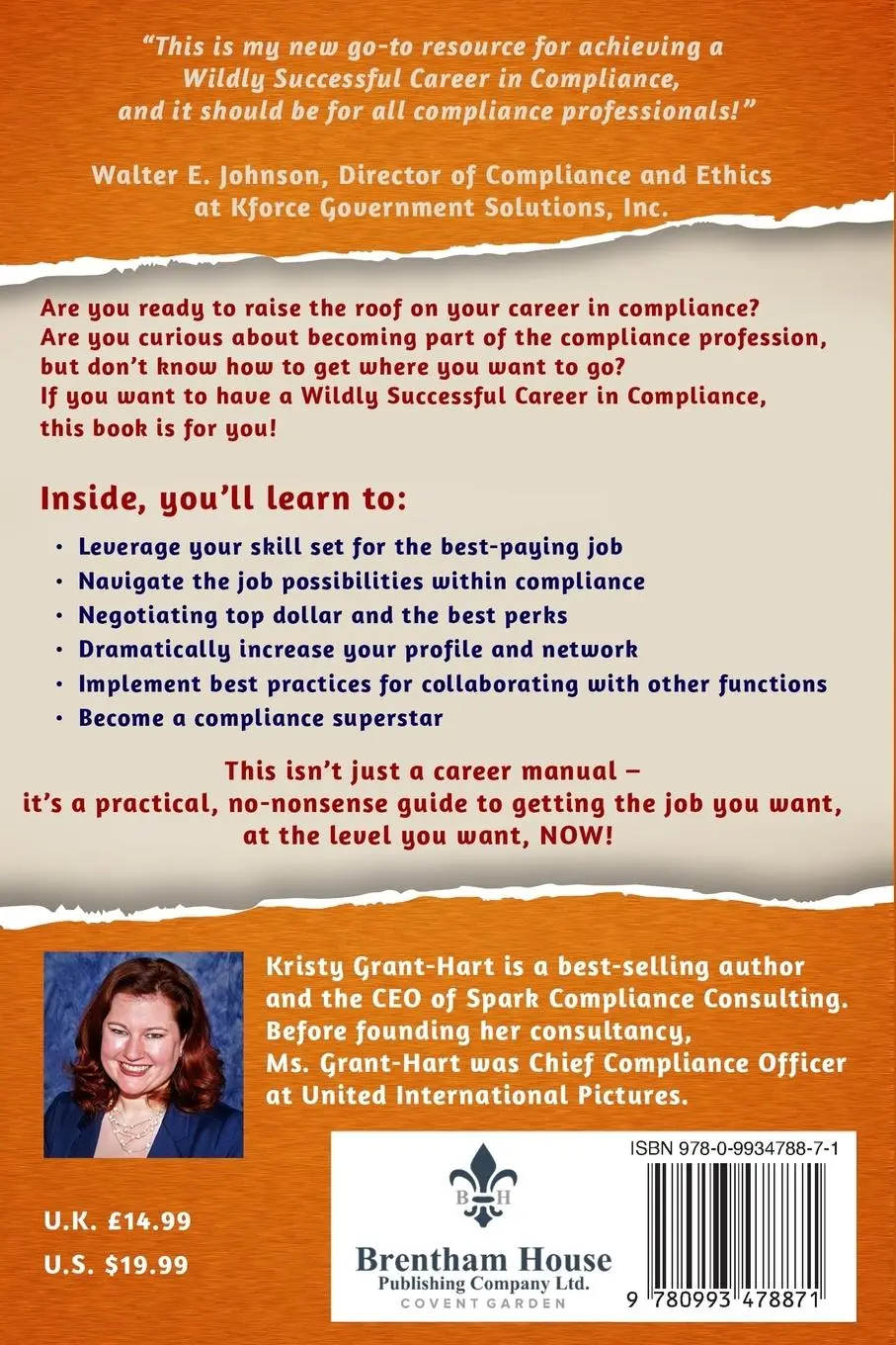 Rückseite: 9780993478871 | How to Have a Wildly Successful Career in Compliance | Grant-Hart