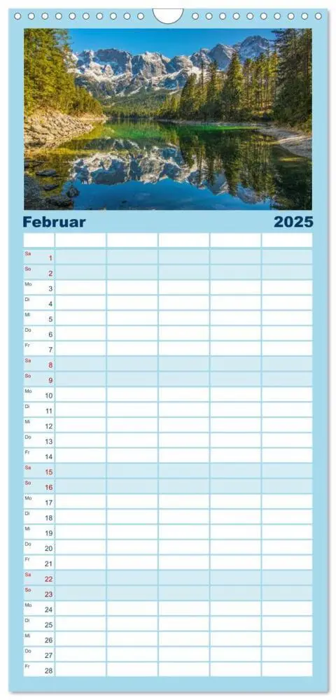 Bild: 9783457108871 | Familienplaner 2025 - Naturparadies Zugspitzarena mit 5 Spalten...
