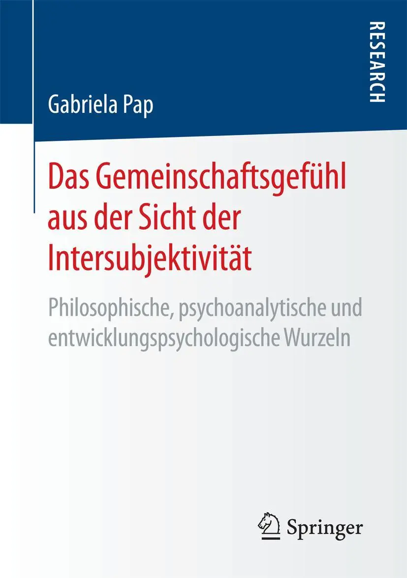 Cover: 9783658178871 | Das Gemeinschaftsgefühl aus der Sicht der Intersubjektivität | Pap