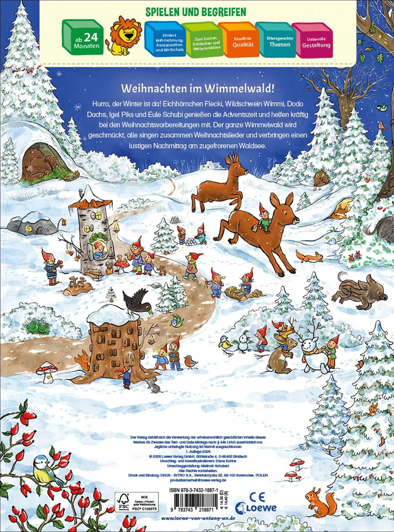 Bild: 9783743218871 | Willkommen im Wimmelwald - Frohe Weihnachten! | Diana Kohne | Buch