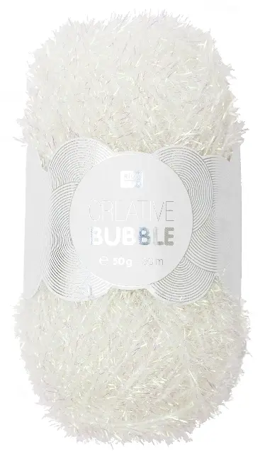 Spülschwammgarn Creative Bubble Weiss irisierend