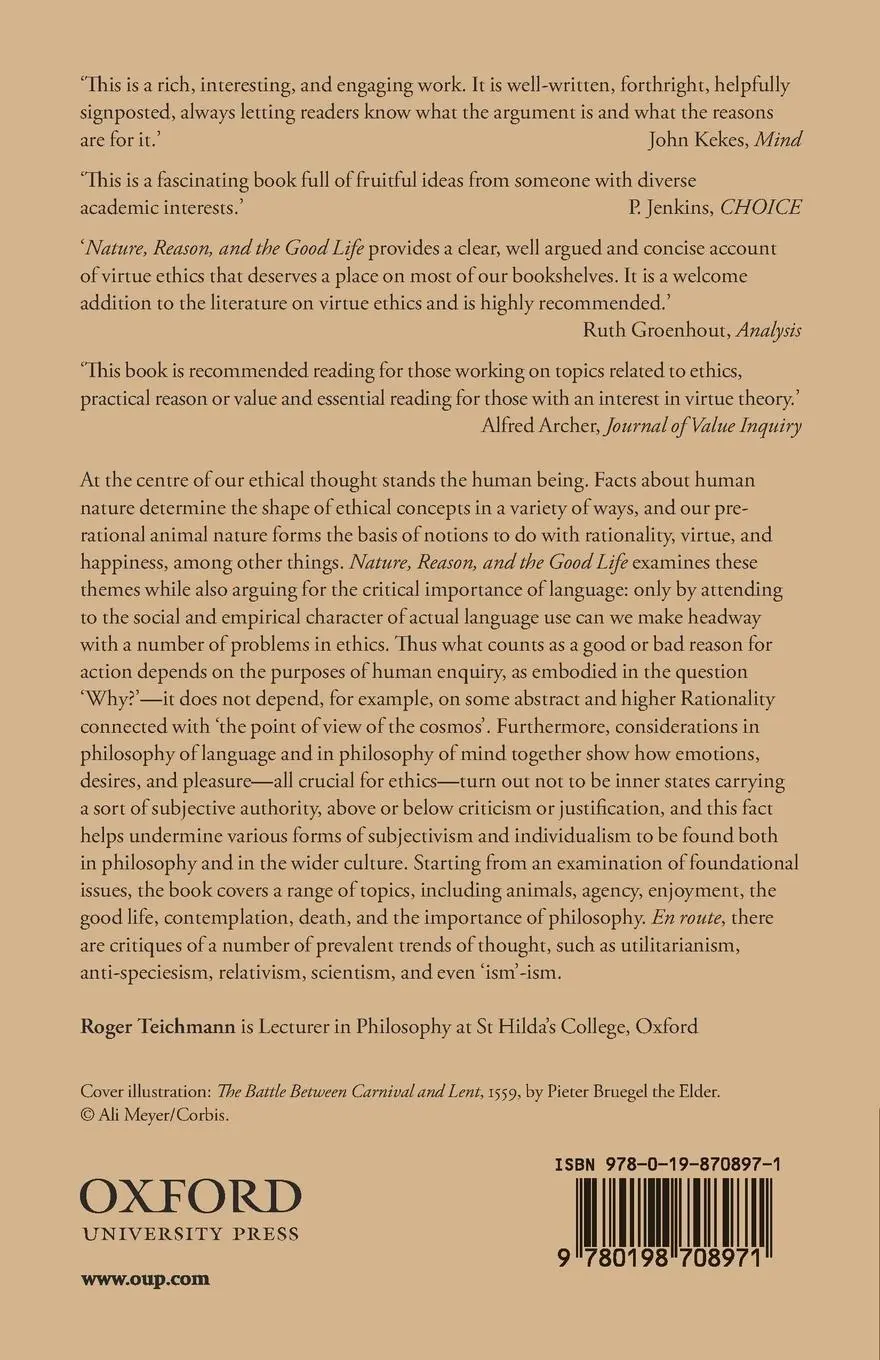 Rückseite: 9780198708971 | Nature, Reason, and the Good Life | Ethics for Human Beings | Buch