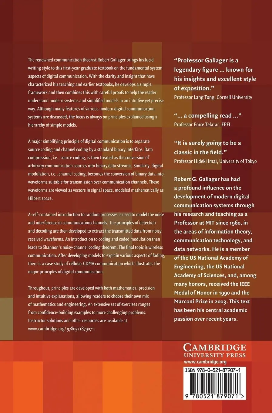 Rückseite: 9780521879071 | Principles of Digital Communication | Robert G. Gallager | Buch | 2014