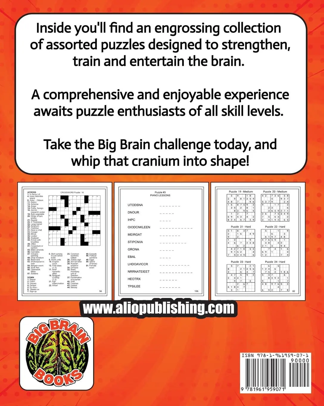 Rückseite: 9781961959071 | Big Brain's Mind Games Volume One 150 Mixed Puzzles for Teens and...