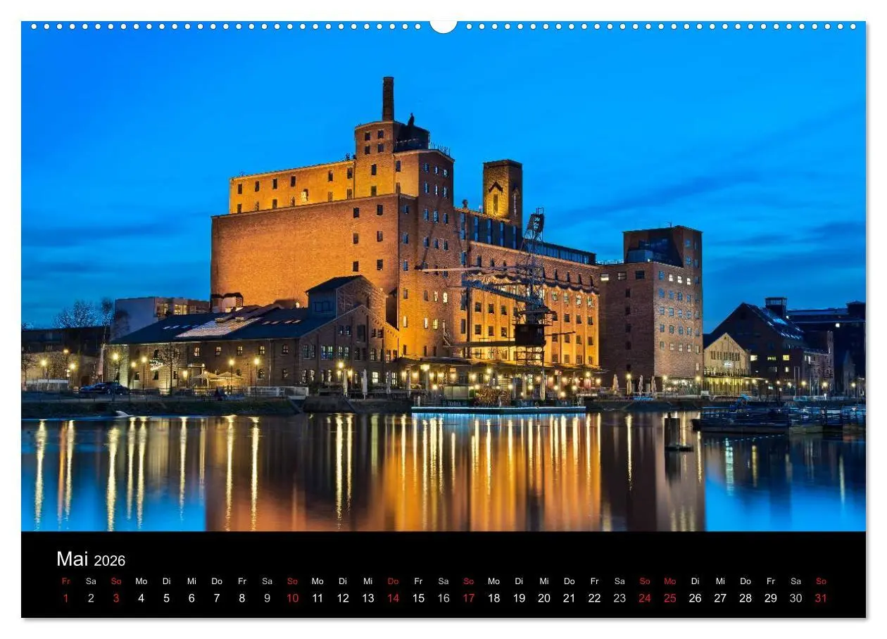 Bild: 9783516009071 | Duisburgs Nächte (Wandkalender 2026 DIN A2 quer), CALVENDO...