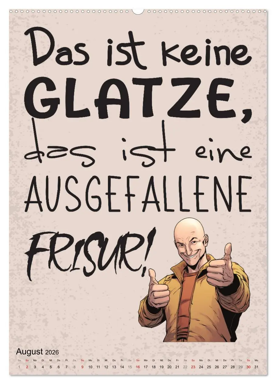Bild: 9783516319071 | Haarige Friseursprüche (Wandkalender 2026 DIN A2 hoch), CALVENDO...