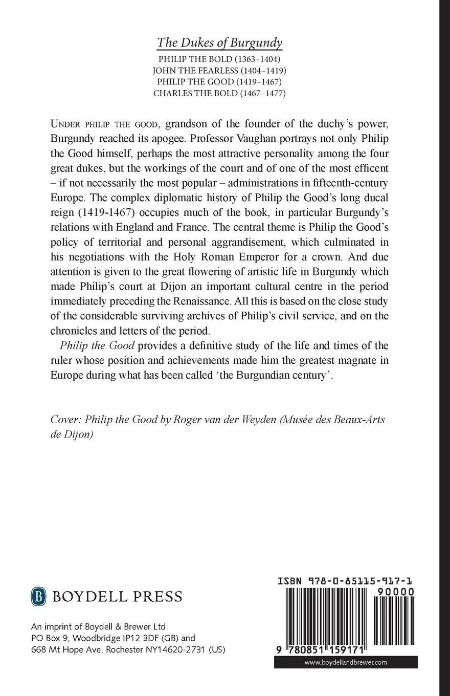 Rückseite: 9780851159171 | Philip the Good | The Apogee of Burgundy | Richard Vaughan (u. a.)