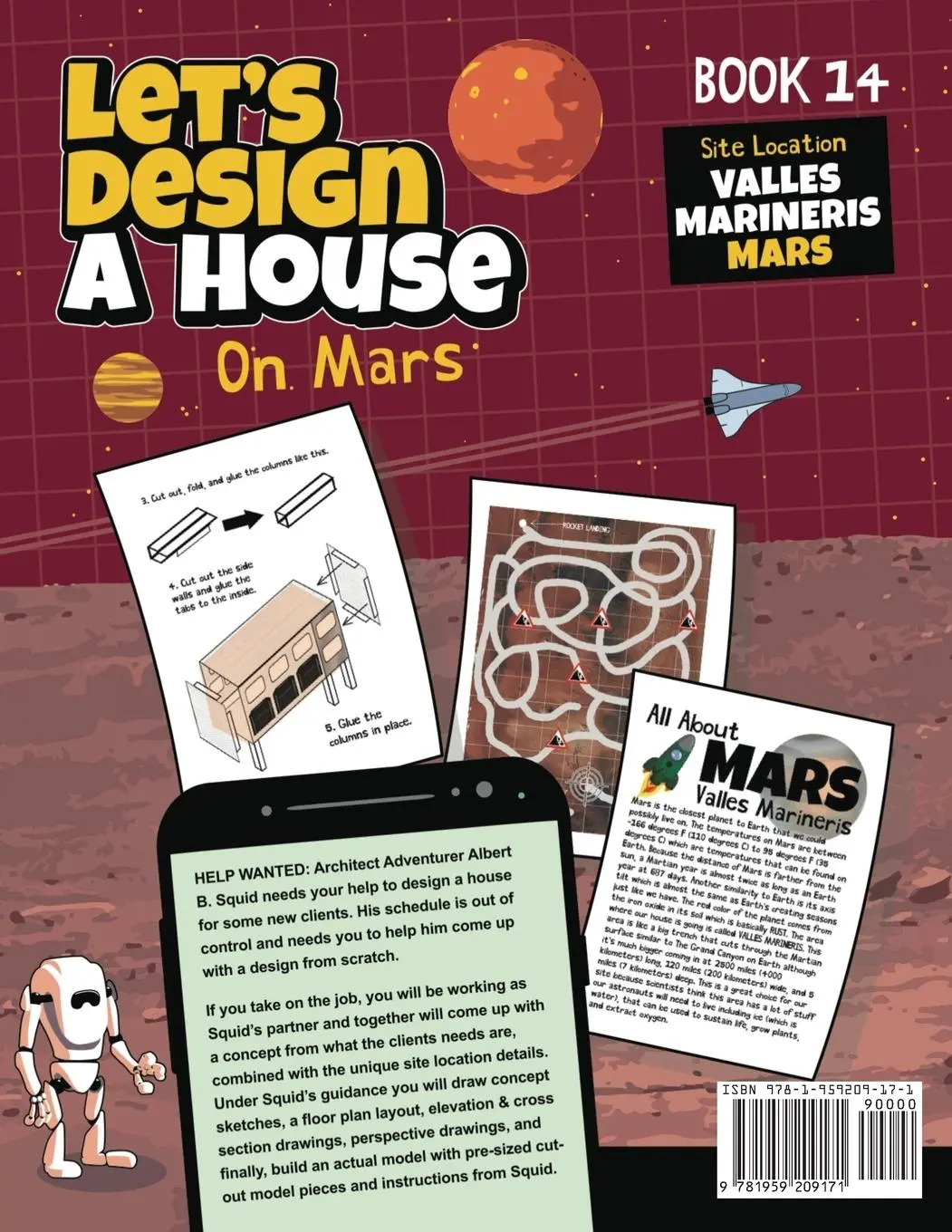 Rückseite: 9781959209171 | Let's Design A House On Mars | Albert B. Squid | Taschenbuch | 2024