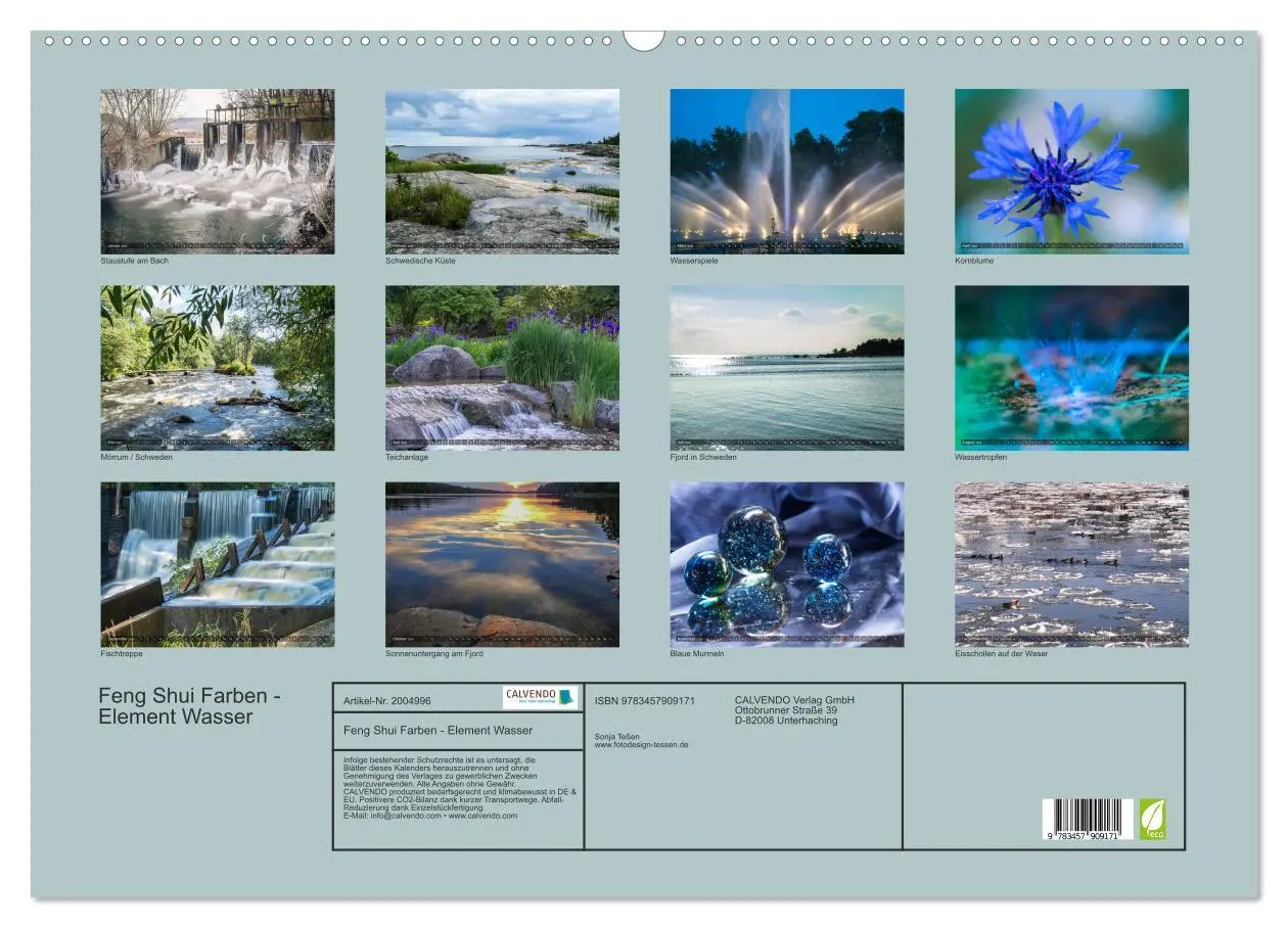 Bild: 9783457909171 | Feng Shui Farben - Element Wasser (Wandkalender 2026 DIN A2 quer),...