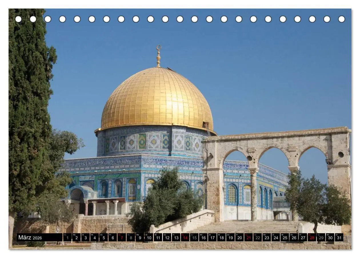 Bild: 9783516239171 | Israel Heute (Tischkalender 2026 DIN A5 quer), CALVENDO Monatskalender