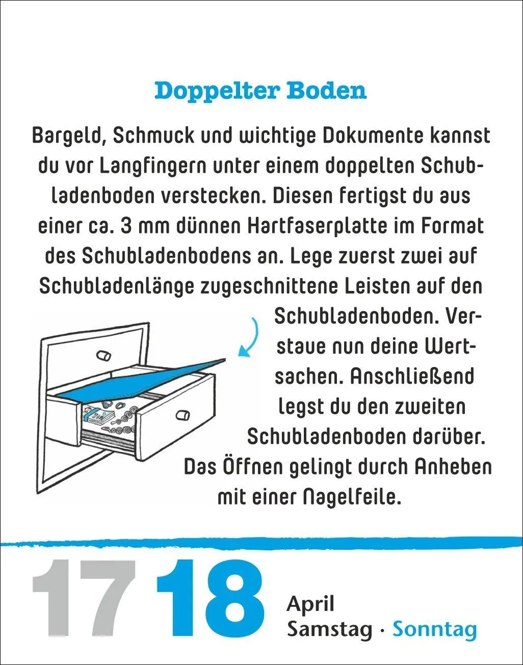 Bild: 9783840039171 | Lifehacks Tagesabreißkalender 2027 - Der hilfreichste Kalender...