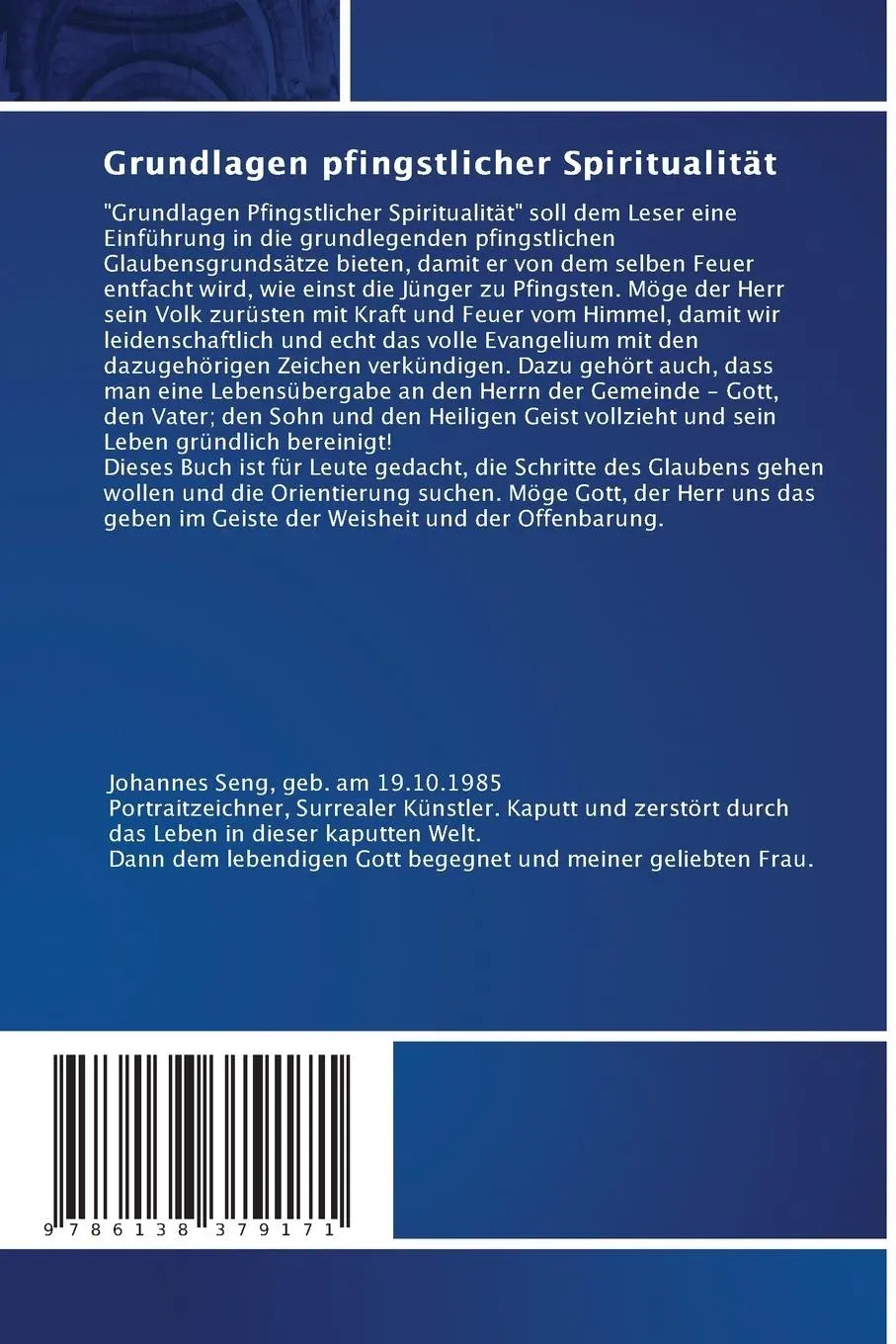 Rückseite: 9786138379171 | Grundlagen pfingstlicher Spiritualität | Johannes Seng | Taschenbuch