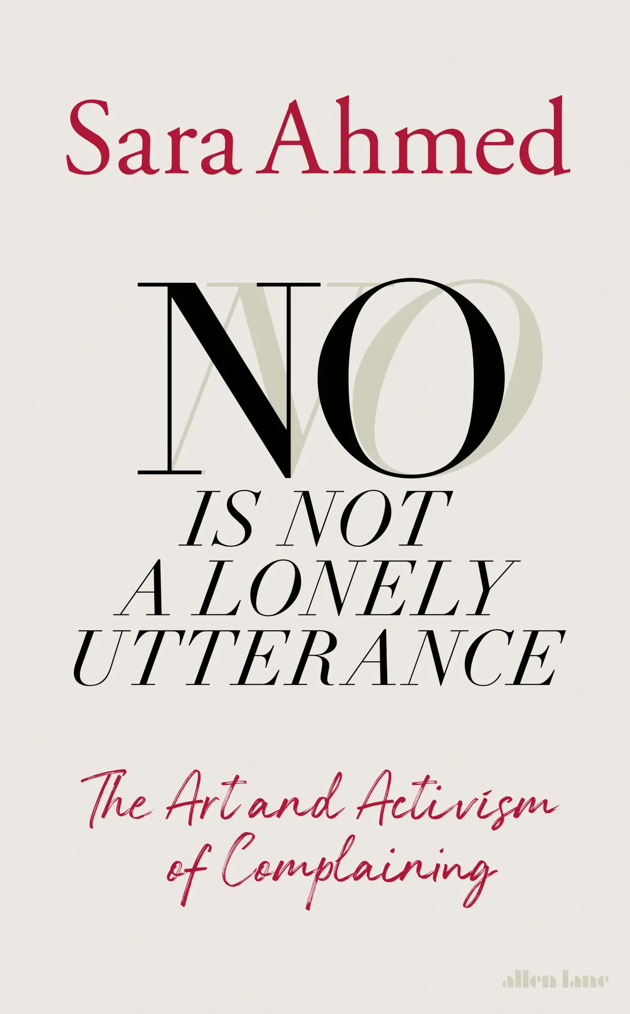 Cover: 9780241759271 | No Is Not a Lonely Utterance | The Art and Activism of Complaining