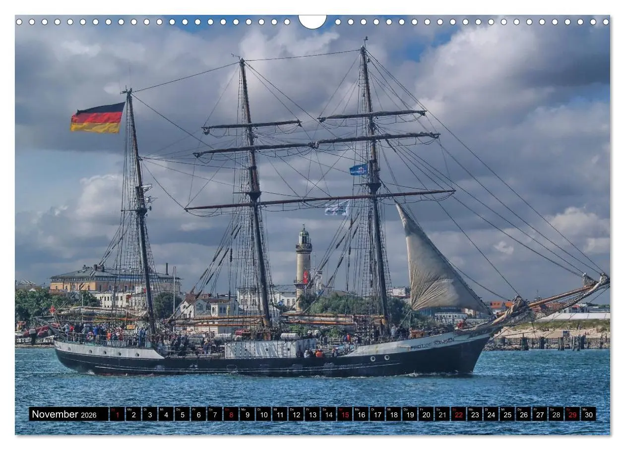 Bild: 9783516159271 | Segelschiffe vor Warnemünde (Wandkalender 2026 DIN A3 quer),...