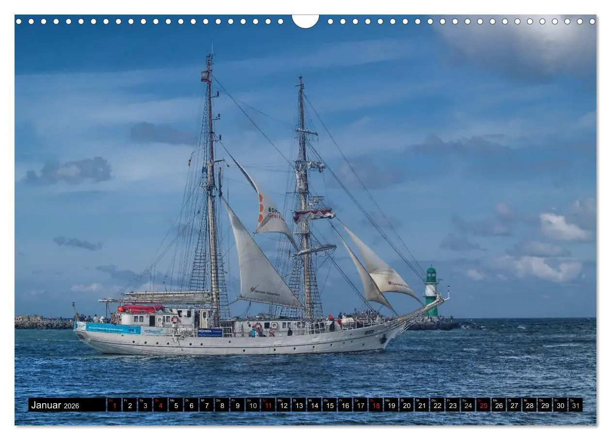 Bild: 9783516159271 | Segelschiffe vor Warnemünde (Wandkalender 2026 DIN A3 quer),...