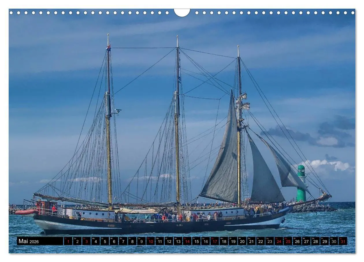 Bild: 9783516159271 | Segelschiffe vor Warnemünde (Wandkalender 2026 DIN A3 quer),...