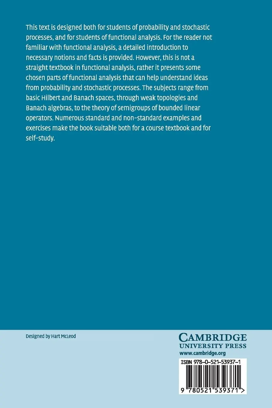 Rückseite: 9780521539371 | Func Anly Prob Stoch Processes | Adam Bobrowski | Taschenbuch | 2019