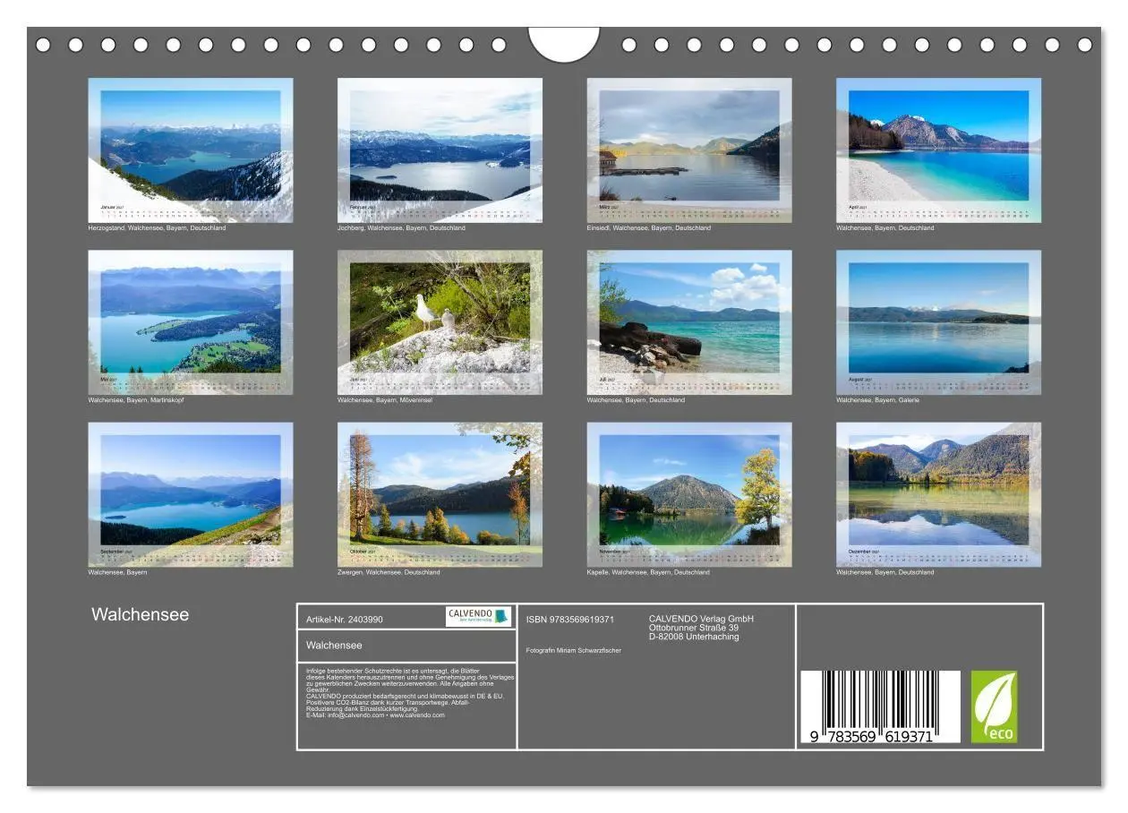 Bild: 9783569619371 | Walchensee (Wandkalender 2027 DIN A4 quer), CALVENDO Monatskalender