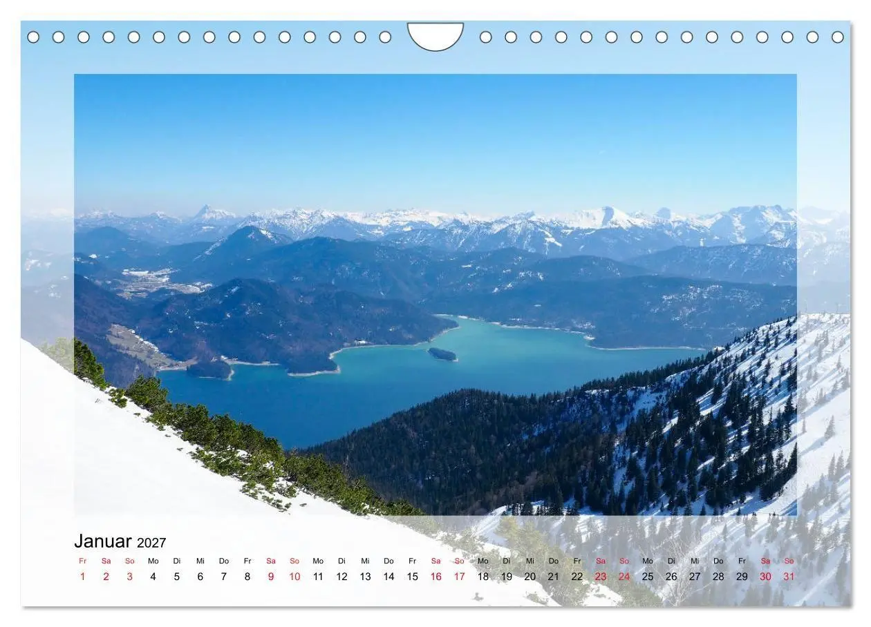 Bild: 9783569619371 | Walchensee (Wandkalender 2027 DIN A4 quer), CALVENDO Monatskalender