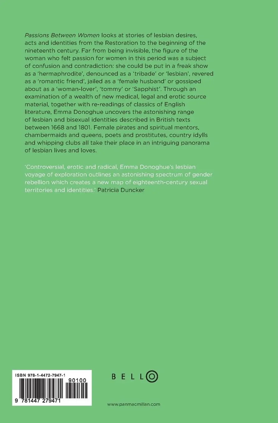 Rückseite: 9781447279471 | Passions Between Women | Emma Donoghue | Taschenbuch | Englisch | 2014
