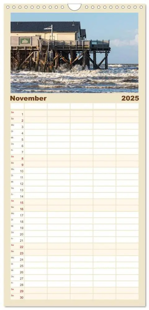 Bild: 9783457119471 | Familienplaner 2025 - St. Peter-Ording mit 5 Spalten (Wandkalender,...