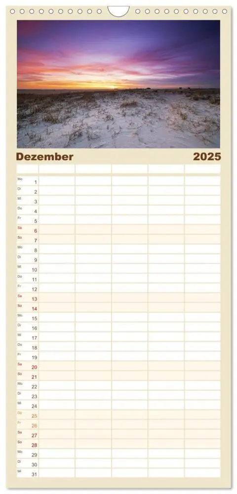 Bild: 9783457119471 | Familienplaner 2025 - St. Peter-Ording mit 5 Spalten (Wandkalender,...