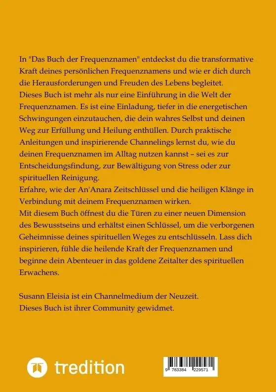 Rückseite: 9783384229571 | Das Buch der Frequenznamen | Die Signatur der Neuzeit | San´anara