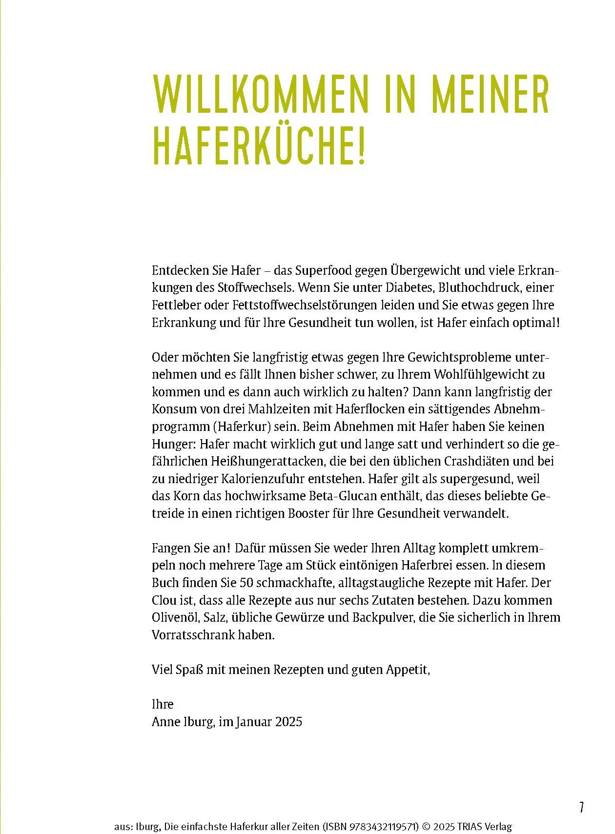 Bild: 9783432119571 | Die einfachste Haferkur aller Zeiten | Anne Iburg | Taschenbuch | 2025