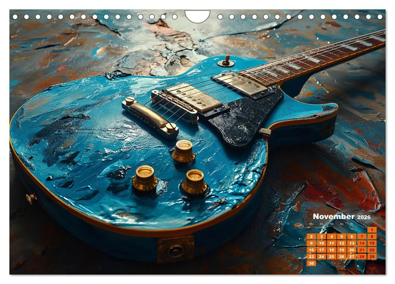 Bild: 9783457349571 | Sechs Saiten, Zwölf Monate - Der Gitarrenkalender (Wandkalender...
