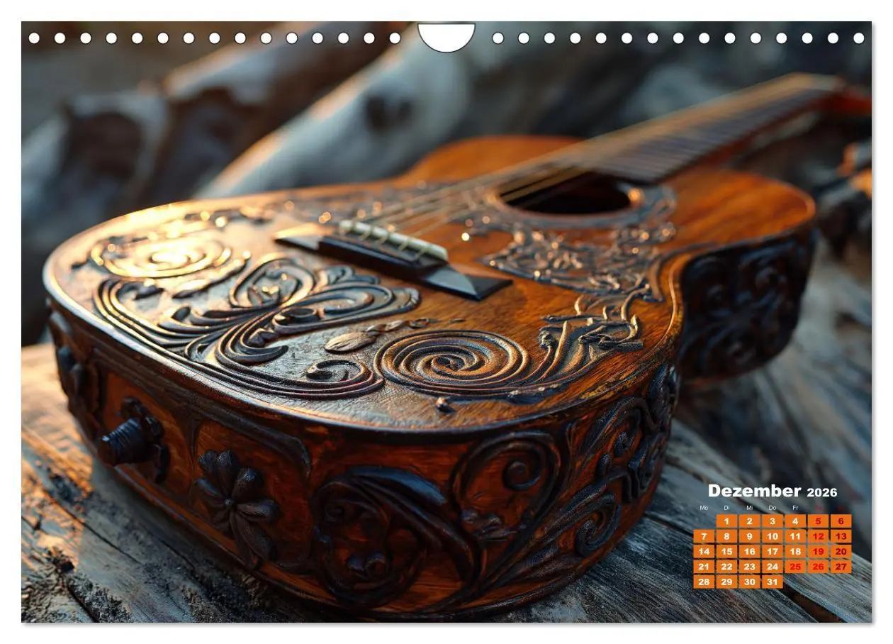 Bild: 9783457349571 | Sechs Saiten, Zwölf Monate - Der Gitarrenkalender (Wandkalender...