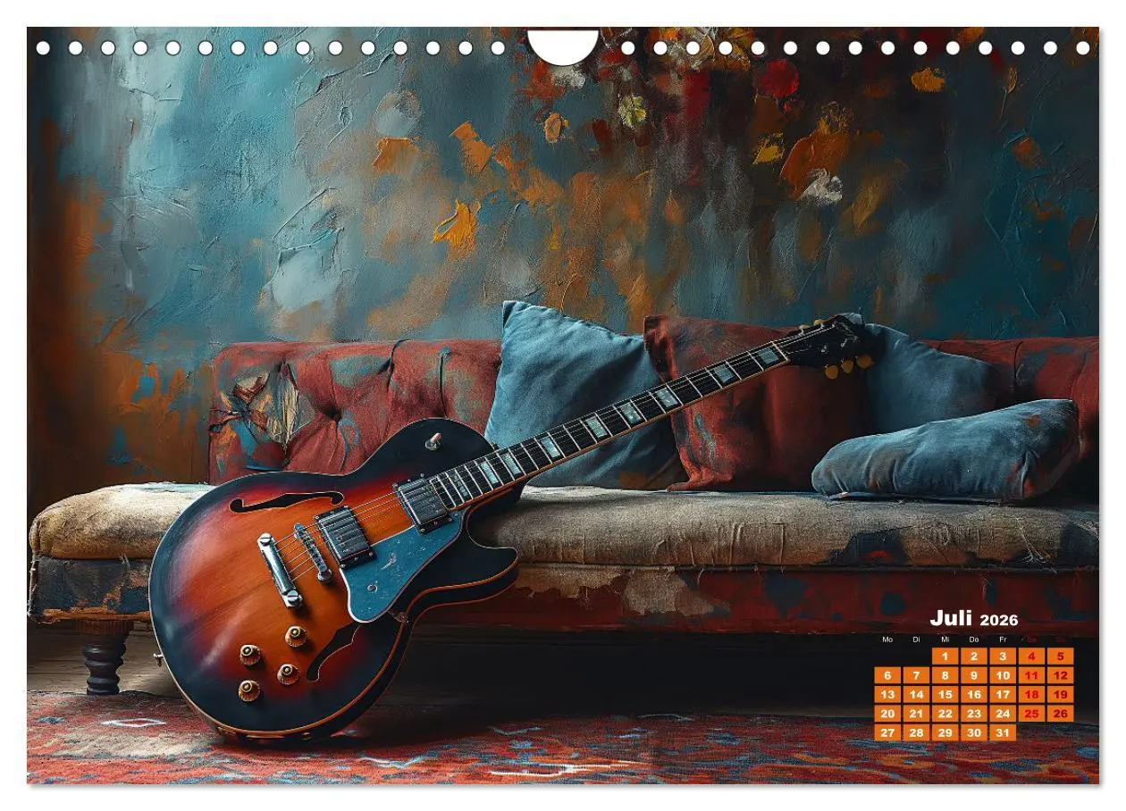 Bild: 9783457349571 | Sechs Saiten, Zwölf Monate - Der Gitarrenkalender (Wandkalender...