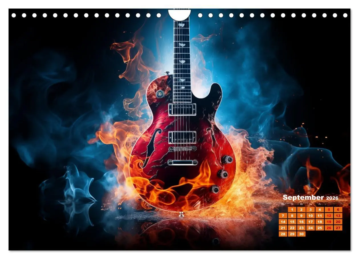 Bild: 9783457349571 | Sechs Saiten, Zwölf Monate - Der Gitarrenkalender (Wandkalender...