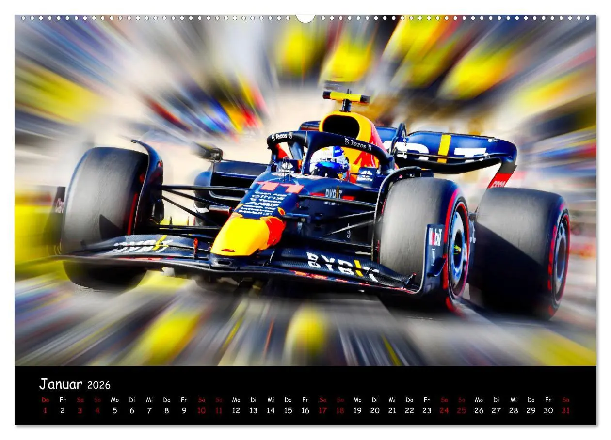 Bild: 9783457589571 | Formel 1 - Benzin im Blut (Wandkalender 2026 DIN A2 quer), CALVENDO...