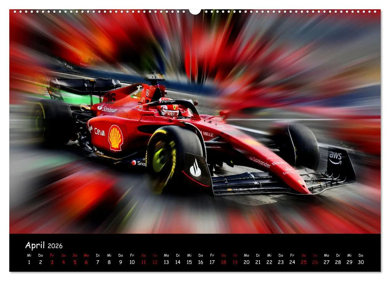 Bild: 9783457589571 | Formel 1 - Benzin im Blut (Wandkalender 2026 DIN A2 quer), CALVENDO...