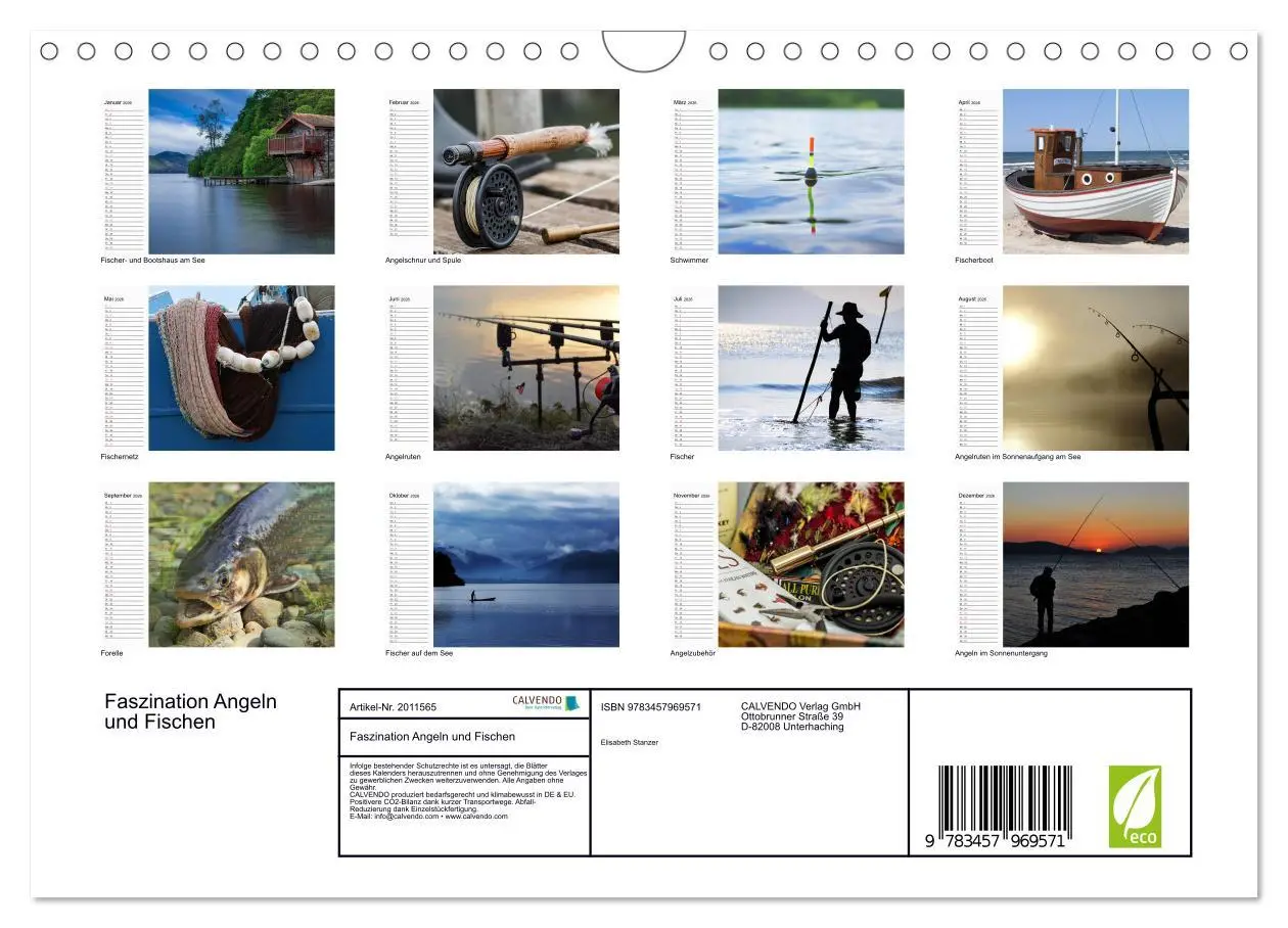 Bild: 9783457969571 | Faszination Angeln und Fischen (Wandkalender 2026 DIN A4 quer),...