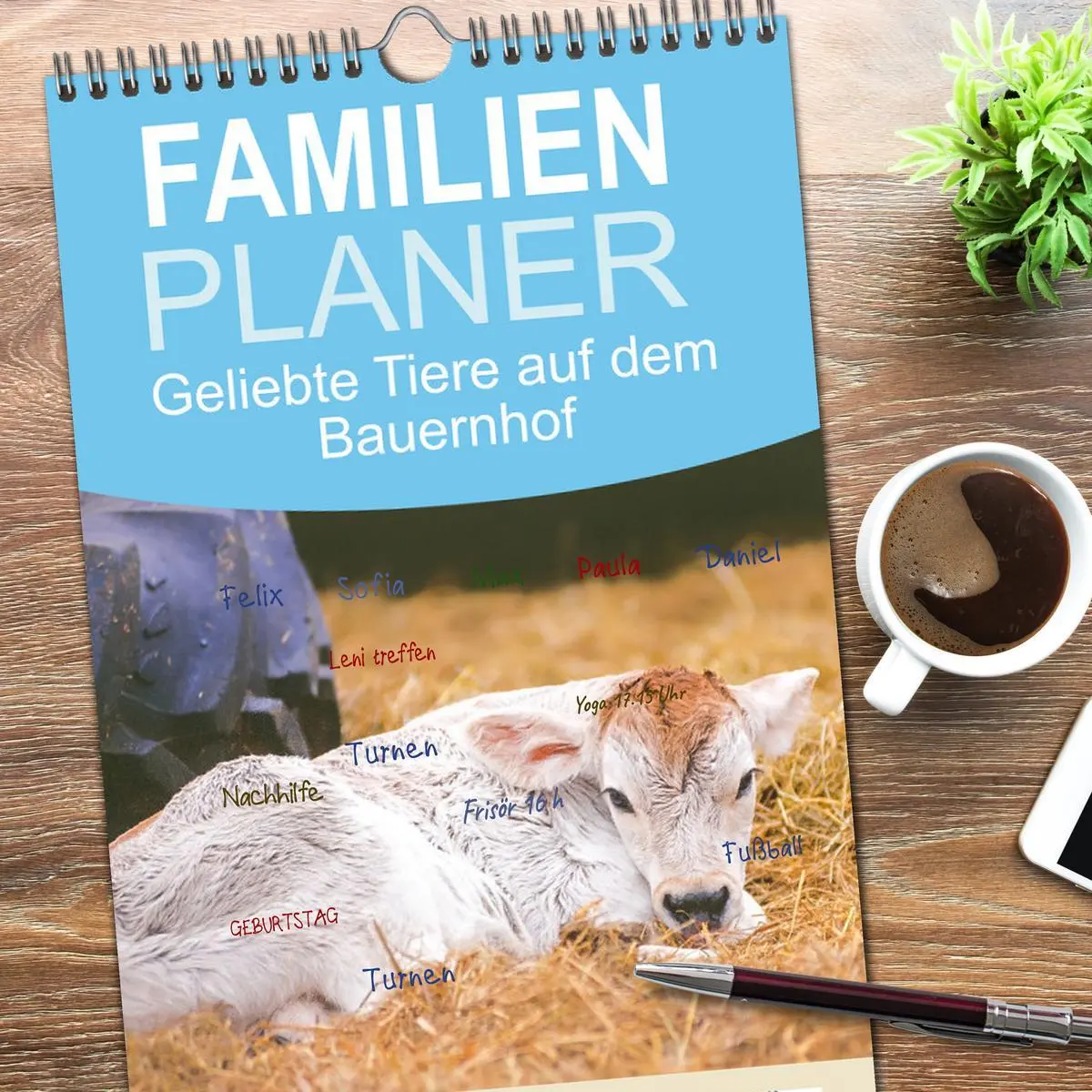 Bild: 9783516509571 | Familienplaner 2026 - Geliebte Tiere auf dem Bauernhof mit 5...