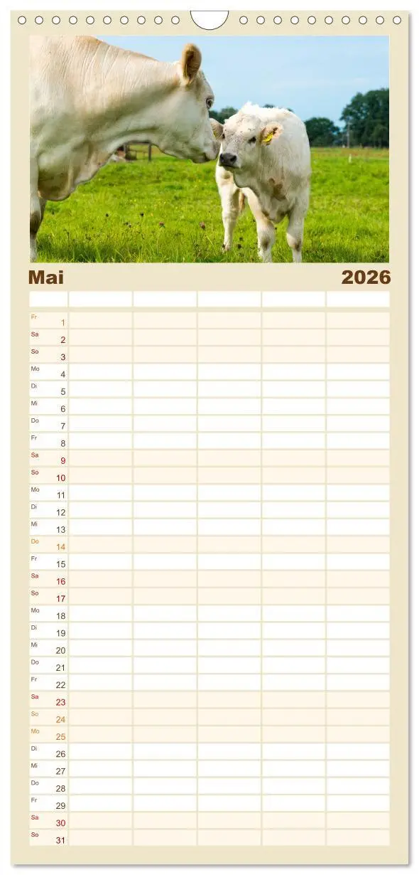 Bild: 9783516509571 | Familienplaner 2026 - Geliebte Tiere auf dem Bauernhof mit 5...