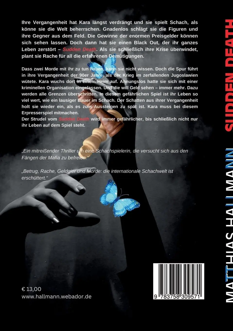 Rückseite: 9783758309571 | SUDDEN DEATH | .... Und Deine Zeit läuft ab. | Matthias Hallmann
