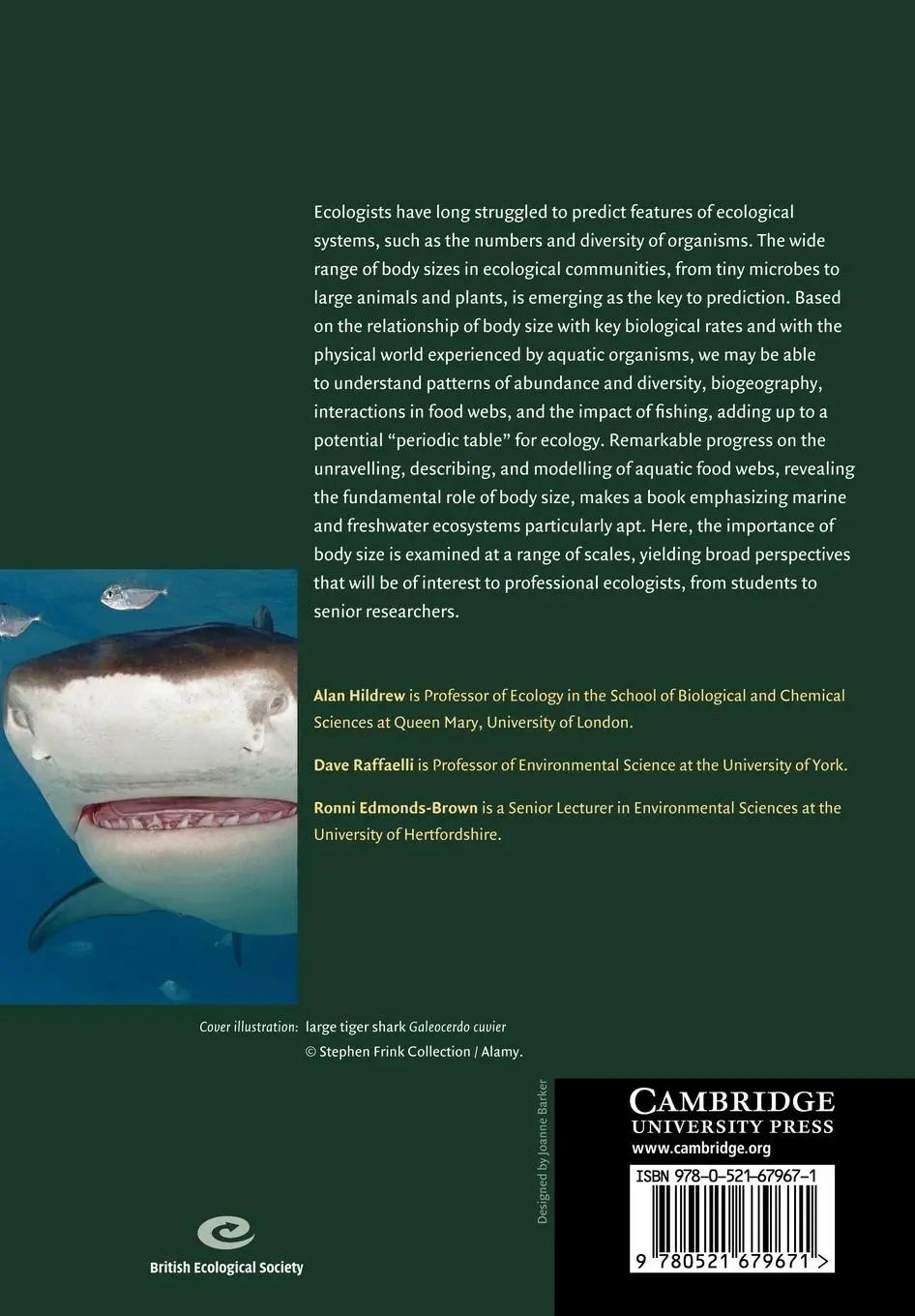 Rückseite: 9780521679671 | Body Size | The Structure and Function of Aquatic Ecosystems | Buch