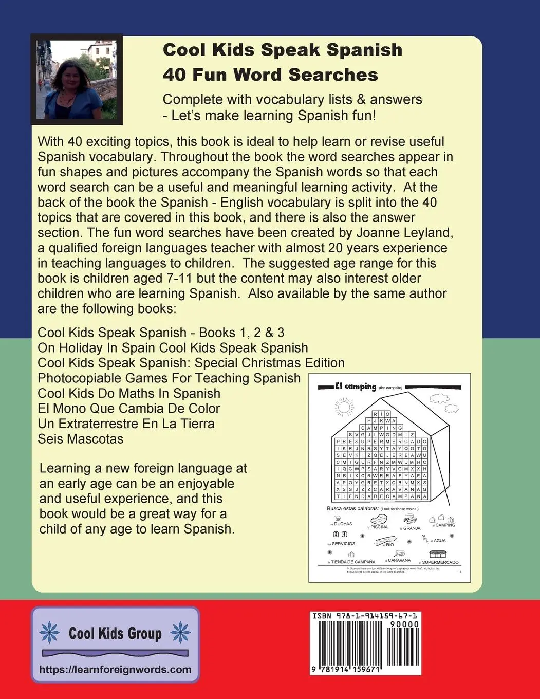 Rückseite: 9781914159671 | 40 Spanish Word Searches Cool Kids Speak Spanish | Joanne Leyland