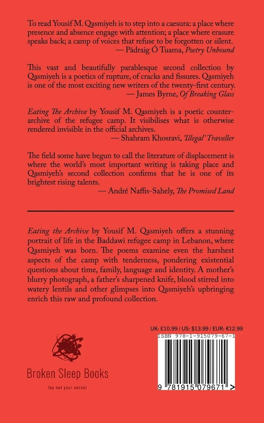 Rückseite: 9781915079671 | Eating the Archive | Yousif M. Qasmiyeh | Taschenbuch | Englisch