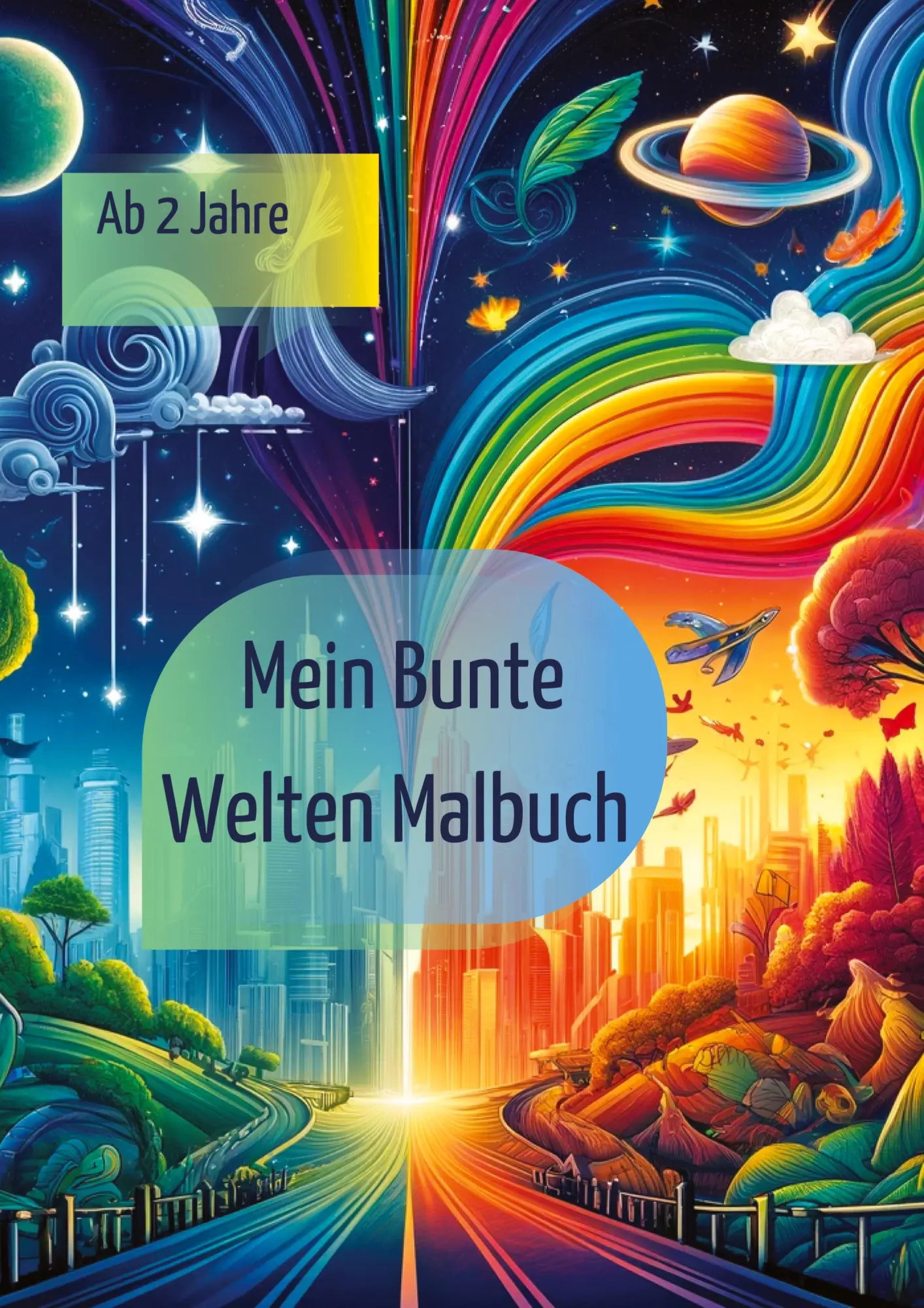 Cover: 9783384459671 | Bunte Welten: Dein kreatives Ausmalbuch für große und kleine Künstler