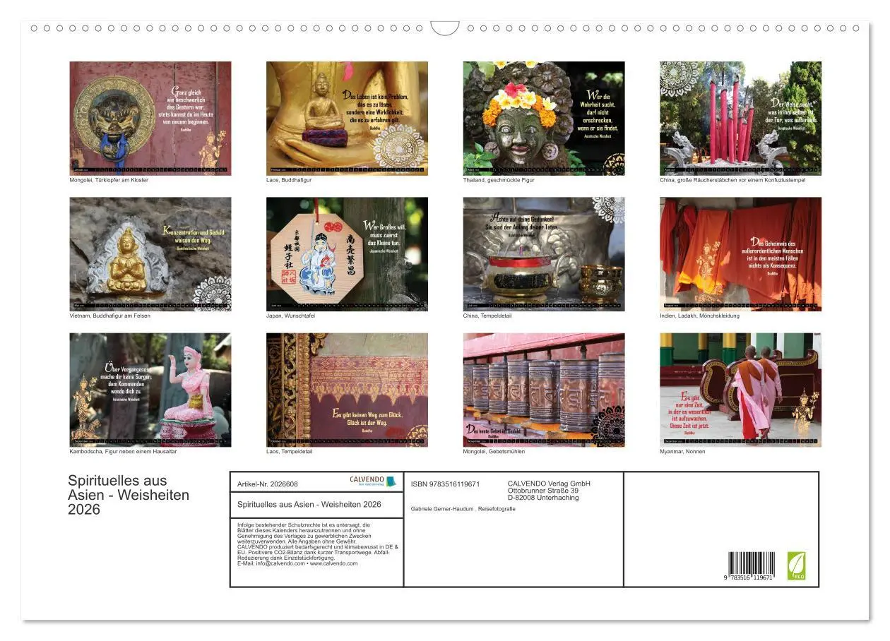 Bild: 9783516119671 | Spirituelles aus Asien - Weisheiten 2026 (Wandkalender 2026 DIN A2...