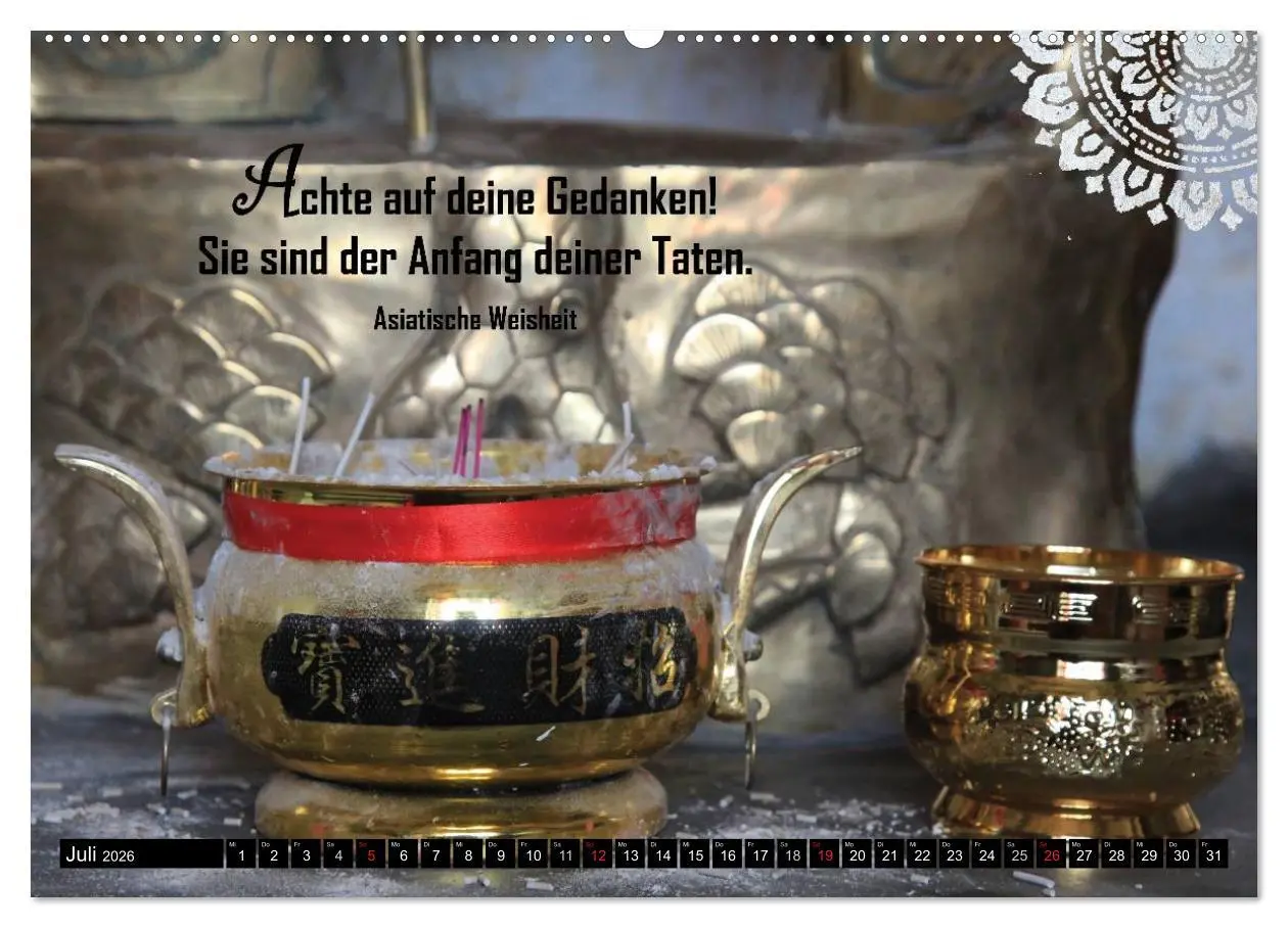Bild: 9783516119671 | Spirituelles aus Asien - Weisheiten 2026 (Wandkalender 2026 DIN A2...