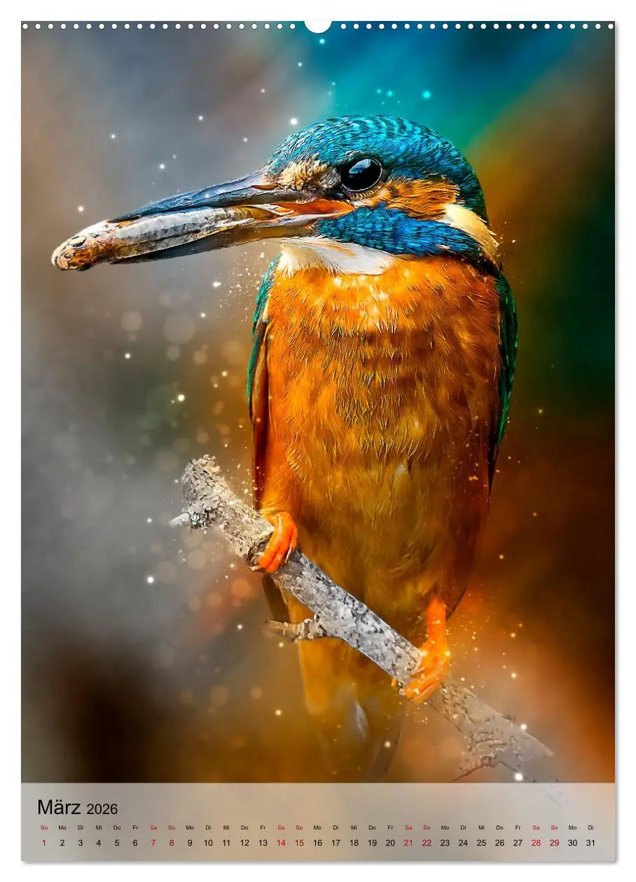 Bild: 9783516359671 | Schillernder Eisvogel (Wandkalender 2026 DIN A2 hoch), CALVENDO...
