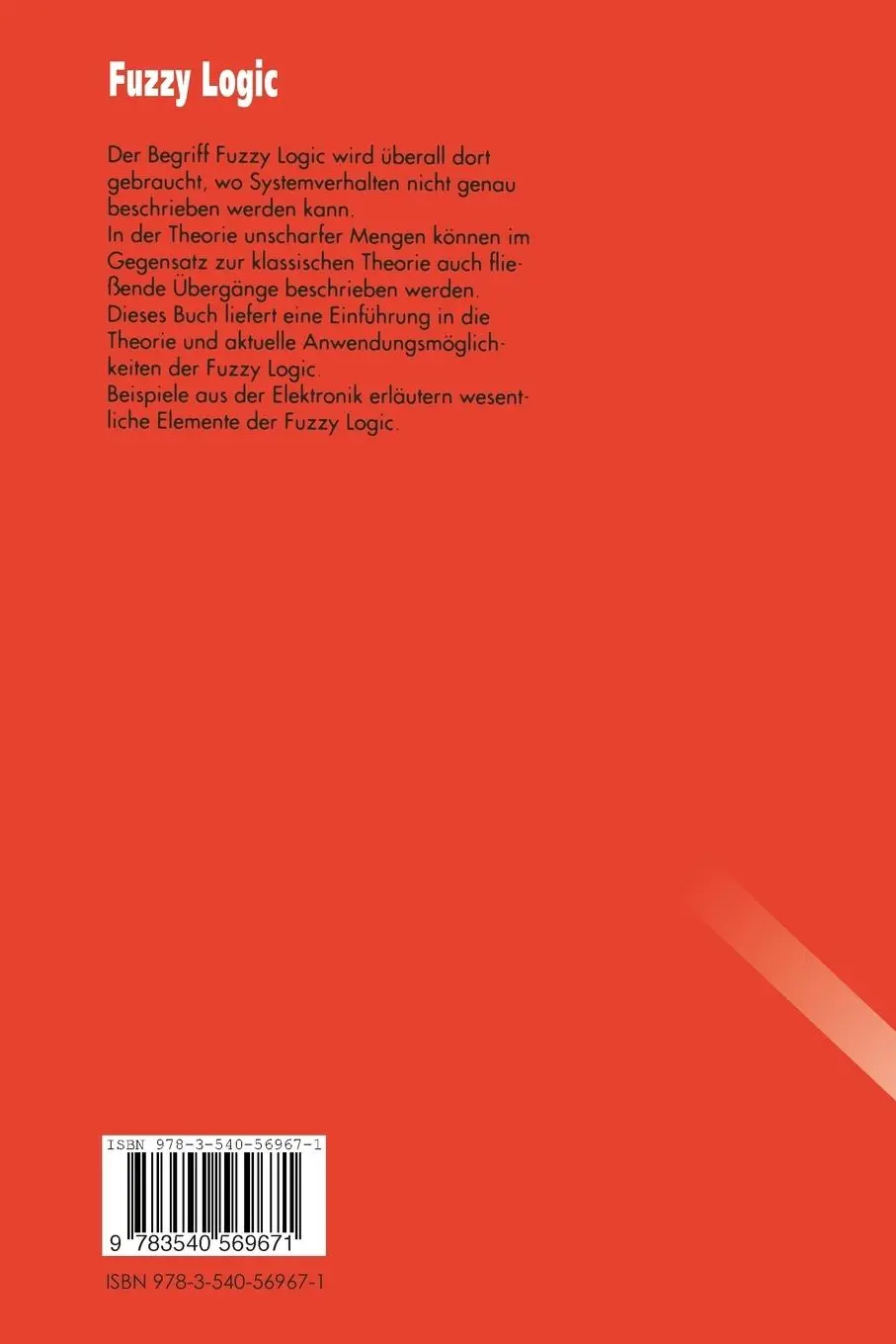 Rückseite: 9783540569671 | Fuzzy Logic | Einführung in Theorie und Anwendungen | Bothe | Buch