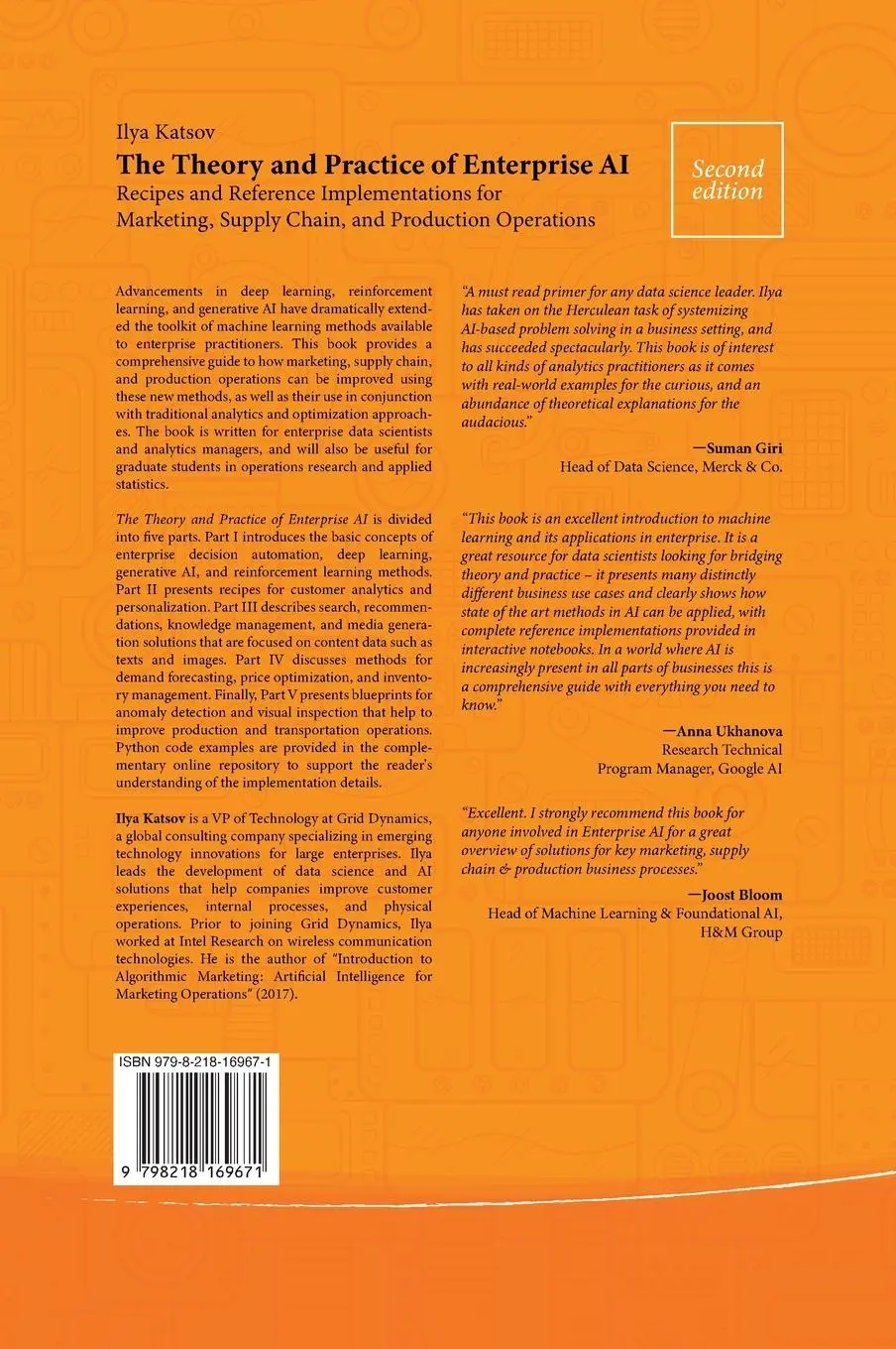 Rückseite: 9798218169671 | The Theory and Practice of Enterprise AI | Ilya Katsov | Buch | 2023