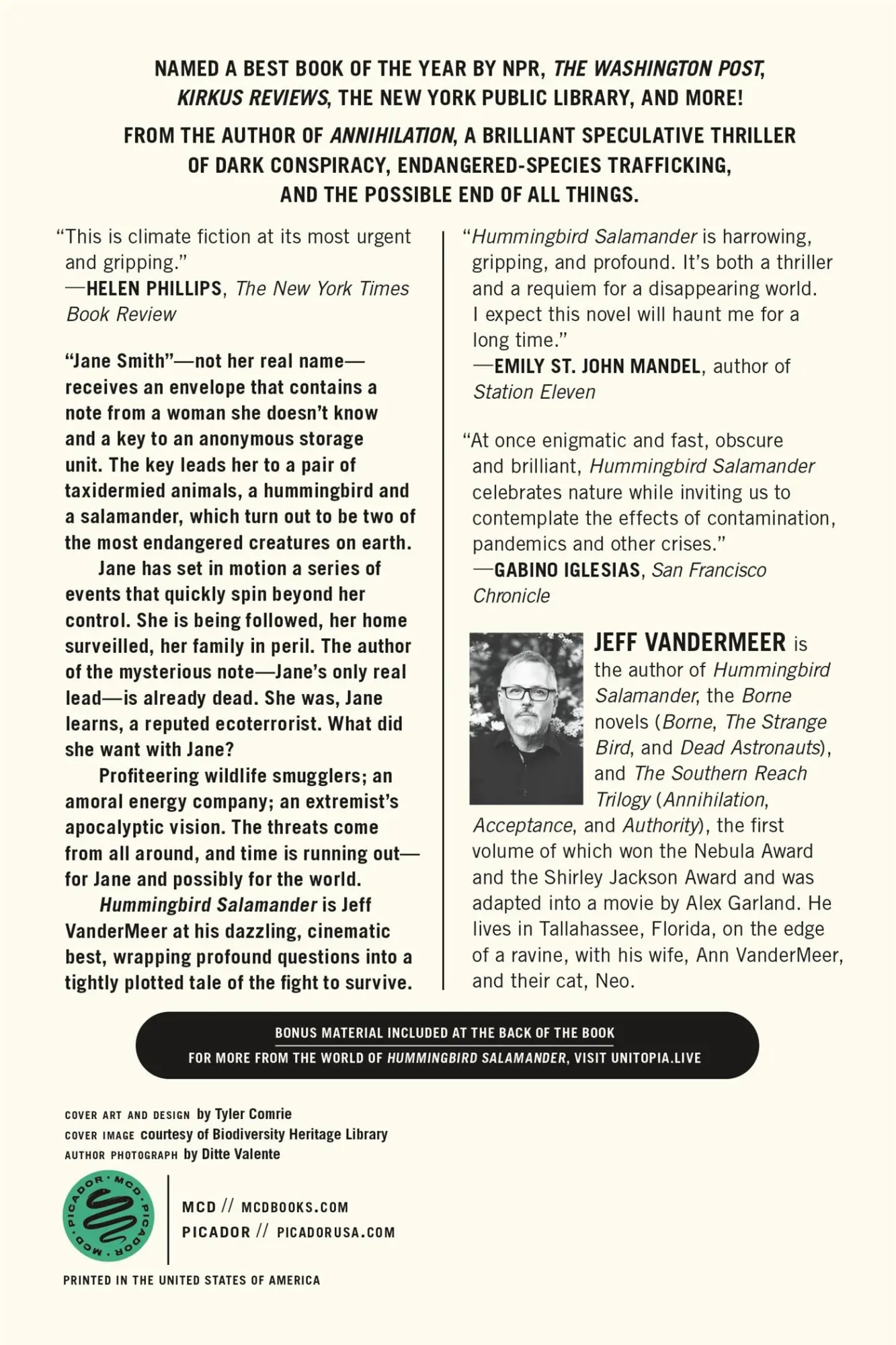 Rückseite: 9781250829771 | Hummingbird Salamander | Jeff VanderMeer | Taschenbuch | 384 S. | 2022
