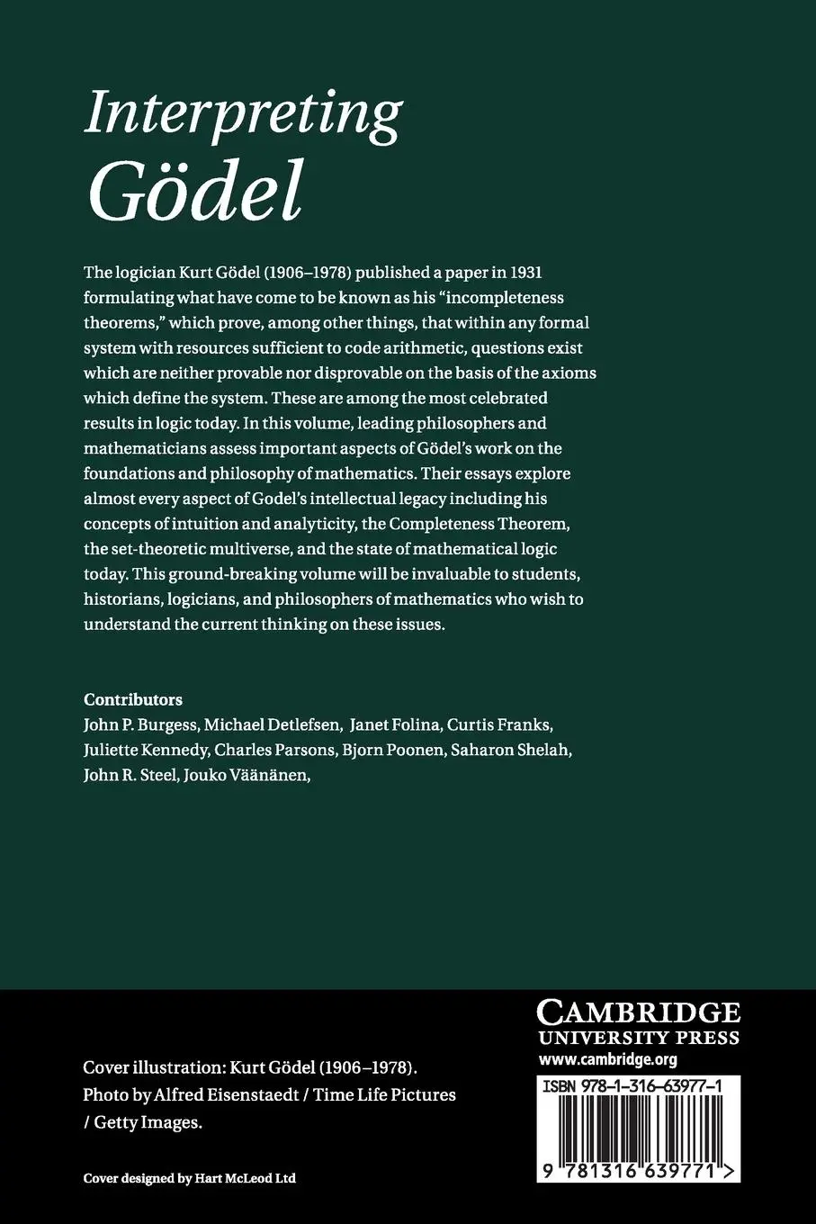 Rückseite: 9781316639771 | Interpreting Gödel | Juliette Kennedy | Taschenbuch | Paperback | 2016