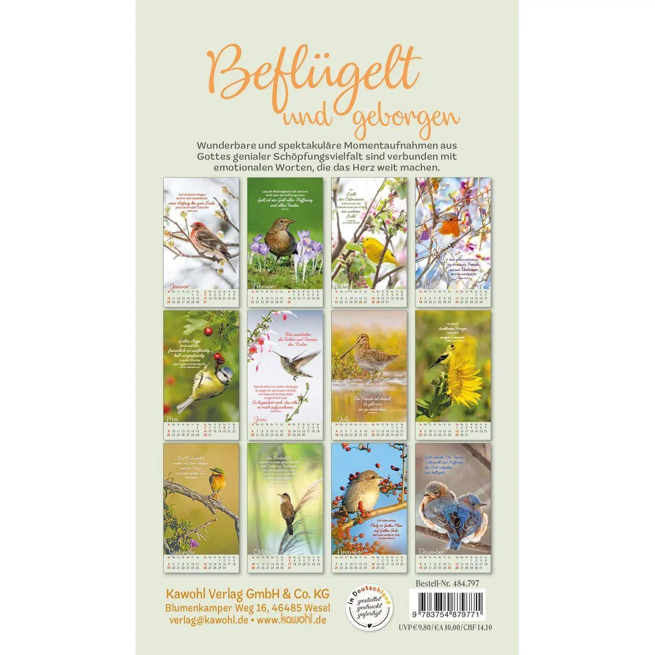 Bild: 9783754879771 | Beflügelt und geborgen 2027 | Faszinierende Vögel | Kalender | 14 S.